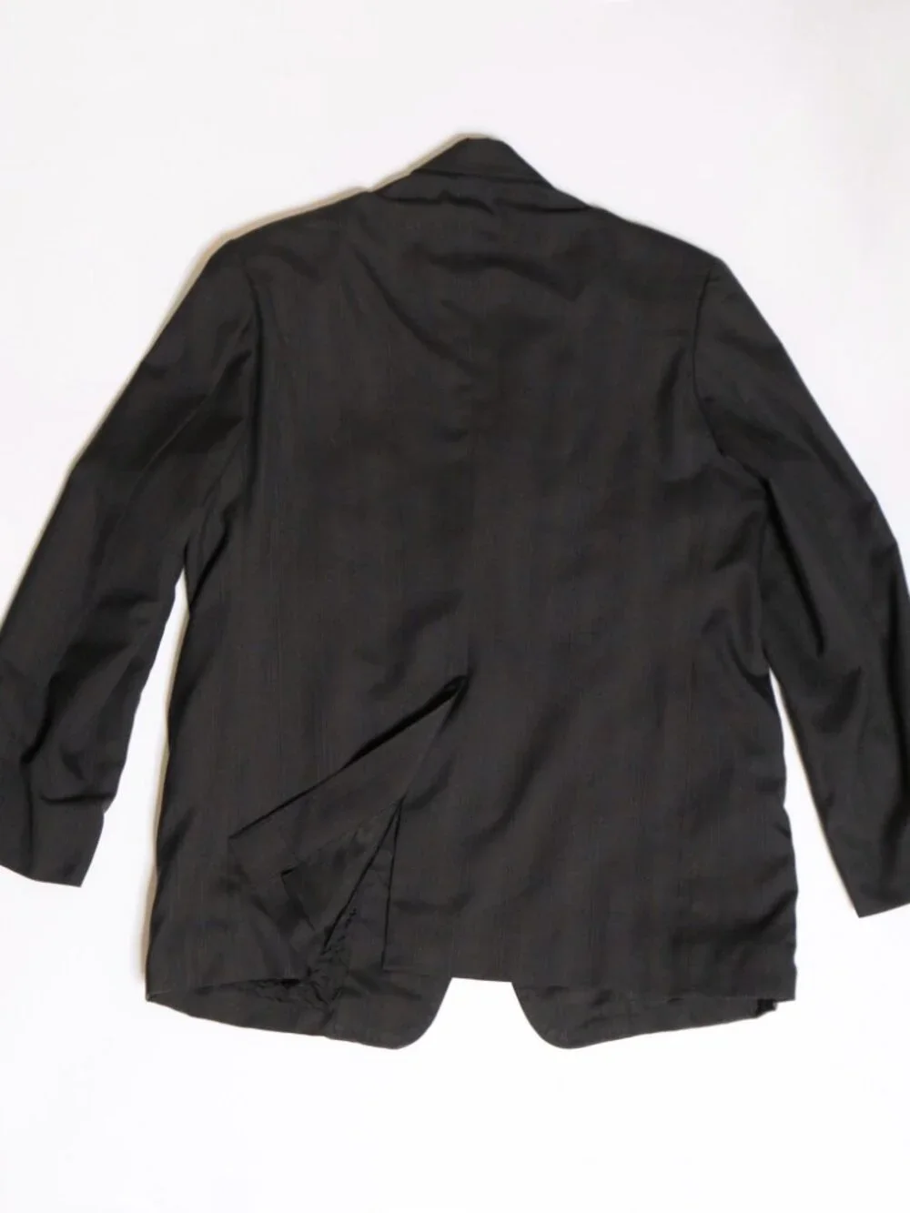 Vintage MINOVA ENGLAND Super 110's Black Wool Striped Blazer - Picture 10 of 12